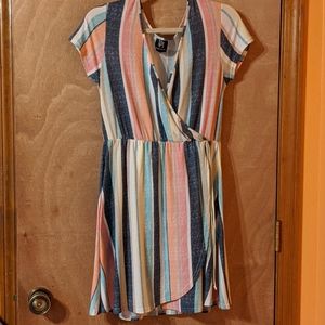Multiple color striped Derek Heart Dress XL